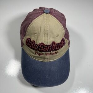 Explosion Cabo San Lucas Baja Mexico Ball Cap Red Khaki Blue Adjustable Hat